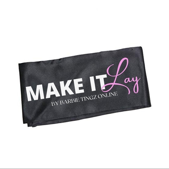 MAKE IT Lay Satin Edge Tie – O/S (Black)💰🔥 - Picture 2 of 2
